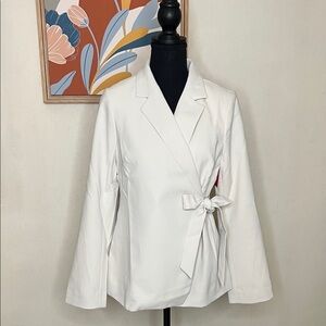 SPANX Opacity Crepe Wrap Blazer Size M NEW